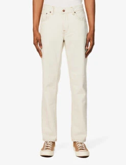 Nudie Jeans Gritty Jackson Belt-loop Regular-fit Organic-denim Jeans -Selfidges Launches R04165217 CLAYWHITE ALT02