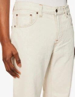 Nudie Jeans Gritty Jackson Belt-loop Regular-fit Organic-denim Jeans -Selfidges Launches R04165217 CLAYWHITE ALT04