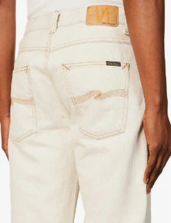Nudie Jeans Gritty Jackson Belt-loop Regular-fit Organic-denim Jeans -Selfidges Launches R04165217 CLAYWHITE ALT05