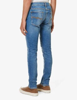 Nudie Jeans Tight Terry Slim-fit Tapered Stretch-denim Jeans -Selfidges Launches R04165228 WINDYBLUES ALT03