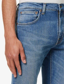 Nudie Jeans Tight Terry Slim-fit Tapered Stretch-denim Jeans -Selfidges Launches R04165228 WINDYBLUES ALT04