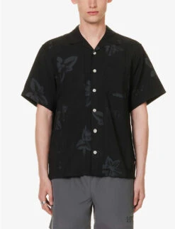 Tobacco Graphic-print Boxy-fit Woven Shirt -Selfidges Launches R04165315 BLACK ALT02