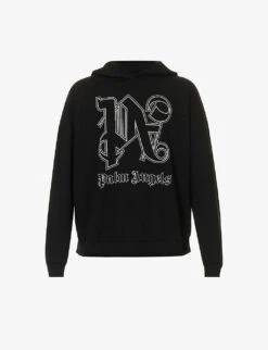 Palm Angels Logo-embroidered Oversized Cotton-jersey Hoody