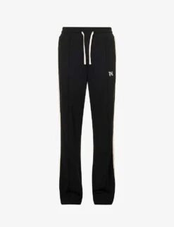 Palm Angels Mono Brand-motif Straight-leg Cotton Jogging Bottoms