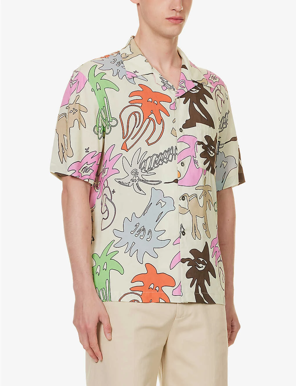 Palm Angels Palmity Graphic-print Relaxed-fit Twill Bowling Shirt 5 Palm Angels Palmity Graphic-print Relaxed-fit Twill Bowling Shirt - Image 3