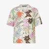 Palm Angels Palmity Graphic-print Relaxed-fit Twill Bowling Shirt -Selfidges Launches R04166069 BUTTERMULTICOLOUR M