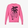 Palm Angels Jimmy Relaxed-fit Knitted Jumper -Selfidges Launches R04166074 FUCHSIABORDEAUX M