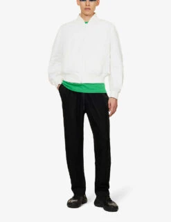 Brand-embossed Tapered-leg Regular-fit Knitted Jogging Bottoms -Selfidges Launches R04166401 BLACK ALT01