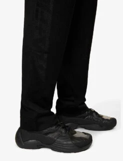 Brand-embossed Tapered-leg Regular-fit Knitted Jogging Bottoms -Selfidges Launches R04166401 BLACK ALT04