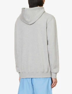 Graphic-print Reflective-branding Cotton-jersey Hoody -Selfidges Launches R04166408 GREYMELANGE ALT03