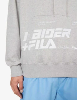 Graphic-print Reflective-branding Cotton-jersey Hoody -Selfidges Launches R04166408 GREYMELANGE ALT04