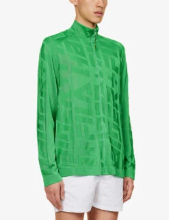 Brand-embossed Funnel-neck Regular-fit Knitted Jacket -Selfidges Launches R04166418 ABSYNTHE ALT02