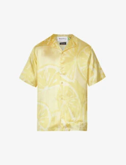 Sliced Lemons Graphic-print Recycled-polyester Shirt