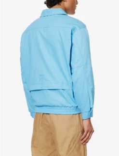 Day Tripper Brand-embroidered Relaxed-fit Cotton-twill Bomber Jacket -Selfidges Launches R04166684 VINTAGEBLUE ALT03