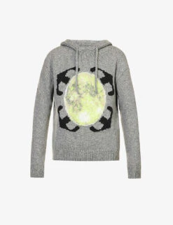 Moon Graphic-print Wool-blend Hoody