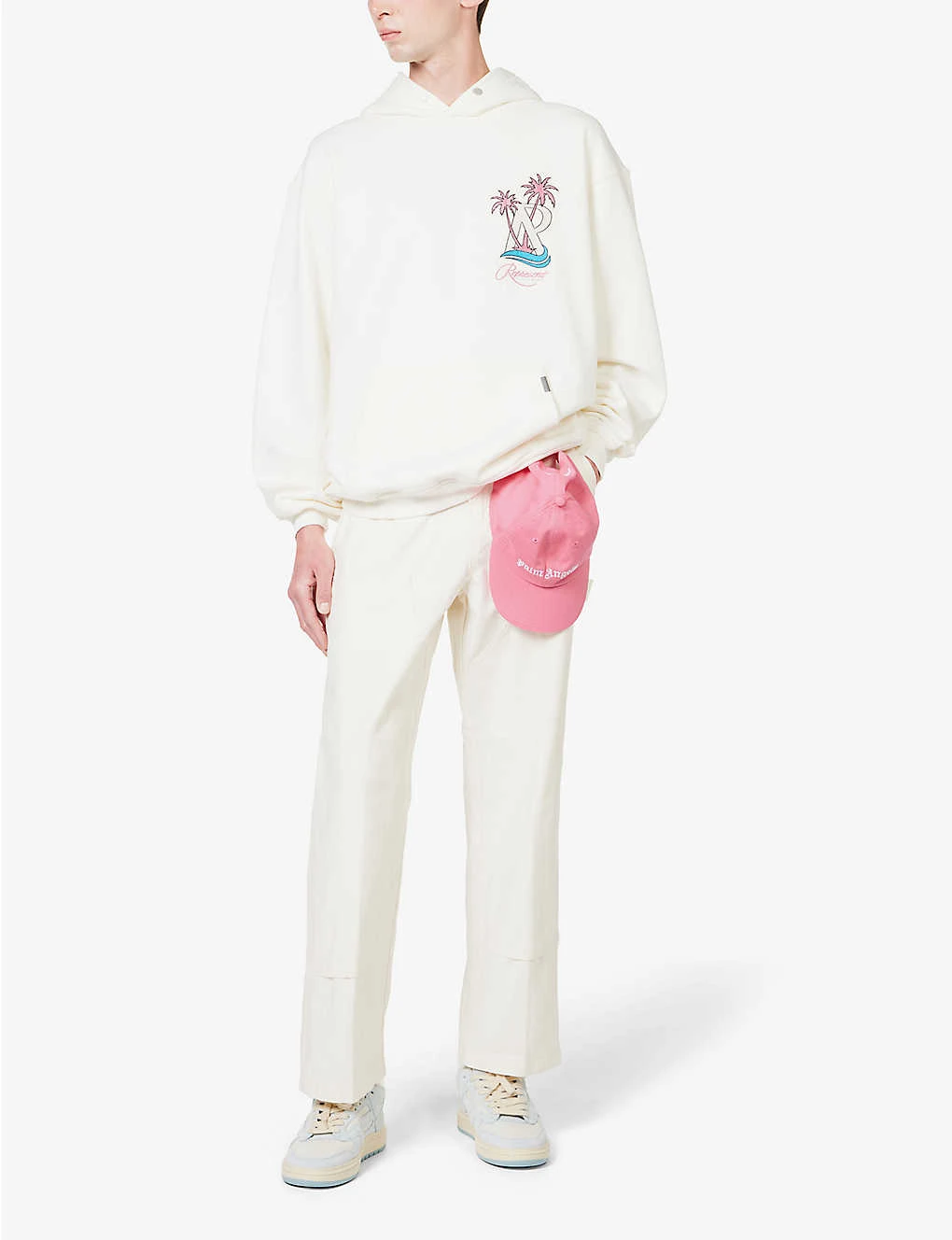 Represent Resort Brand-embroidered Relaxed-fit Stretch-cotton Hoody 4 Represent Resort Brand-embroidered Relaxed-fit Stretch-cotton Hoody - Image 2