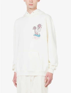 Represent Resort Brand-embroidered Relaxed-fit Stretch-cotton Hoody 9 Represent Resort Brand-embroidered Relaxed-fit Stretch-cotton Hoody -Selfidges Launches R04167329 FLATWHITE ALT02