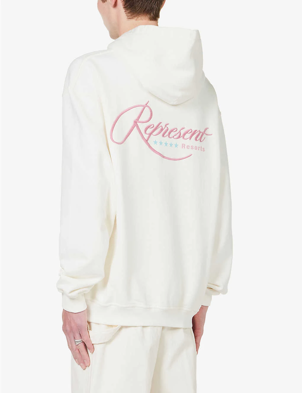 Represent Resort Brand-embroidered Relaxed-fit Stretch-cotton Hoody 6 Represent Resort Brand-embroidered Relaxed-fit Stretch-cotton Hoody - Image 4