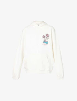 Represent Resort Brand-embroidered Relaxed-fit Stretch-cotton Hoody