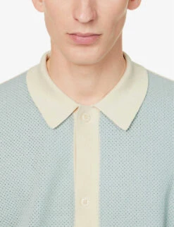 Contrast-back Regular-fit Cotton-knit Shirt -Selfidges Launches R04167484 BLUECOTTONWHITE ALT04