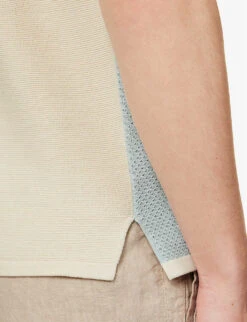 Contrast-back Regular-fit Cotton-knit Shirt -Selfidges Launches R04167484 BLUECOTTONWHITE ALT05