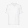 120% Lino Camp-collar Regular-fit Linen Shirt -Selfidges Launches R04167669 WHITE M