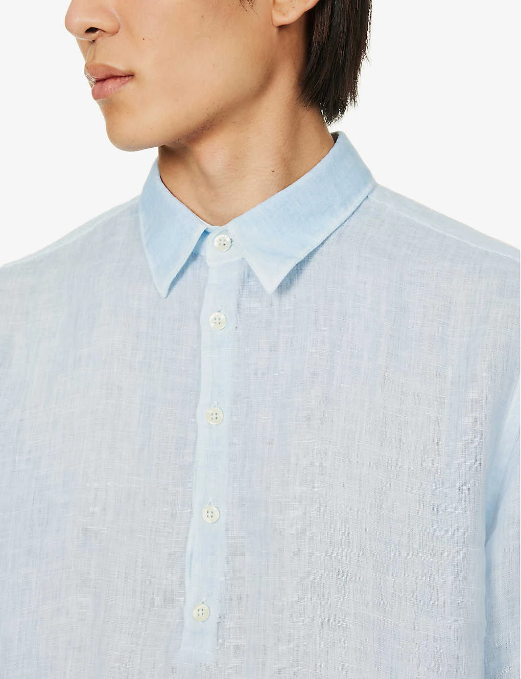 120% Lino Spread-collar Regular-fit Linen Shirt 7 120% Lino Spread-collar Regular-fit Linen Shirt - Image 5