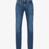 7 For All Mankind Slimmy Brand-patch Regular-fit Stretch-denim Jeans -Selfidges Launches R04167700 MIDBLUE M