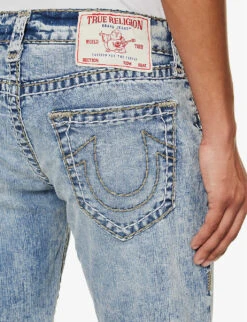 True Religion Ricky Distressed Straight-leg Relaxed-fit Jeans -Selfidges Launches R04168119 TORRENTIALMEDIUMWASH ALT04