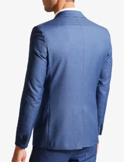 Ted Baker Camdejs Slim-fit Single-breasted Wool Suit Jacket -Selfidges Launches R04168279 BLUE ALT03