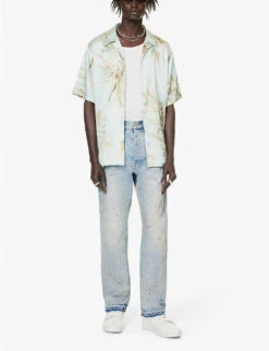 Paint-splattered Straight-leg Regular-fit Denim Jeans 10 Paint-splattered Straight-leg Regular-fit Denim Jeans -Selfidges Launches R04168530 LTINDIGO ALT01