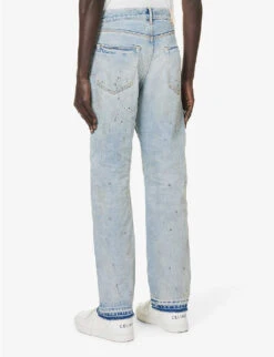 Paint-splattered Straight-leg Regular-fit Denim Jeans 12 Paint-splattered Straight-leg Regular-fit Denim Jeans -Selfidges Launches R04168530 LTINDIGO ALT03