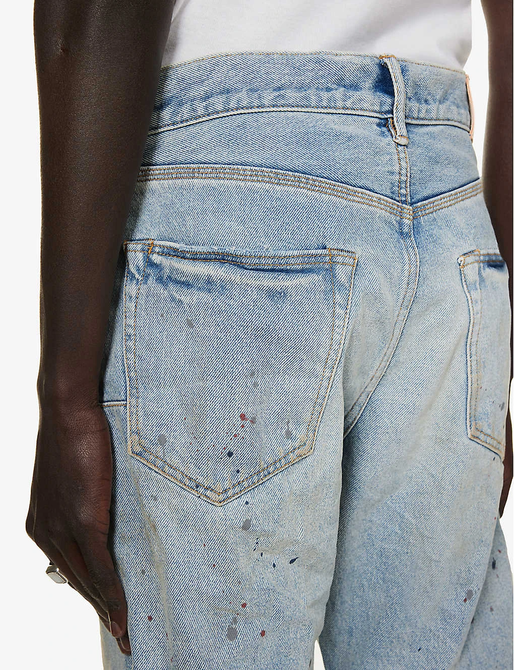 Paint-splattered Straight-leg Regular-fit Denim Jeans 8 Paint-splattered Straight-leg Regular-fit Denim Jeans - Image 6