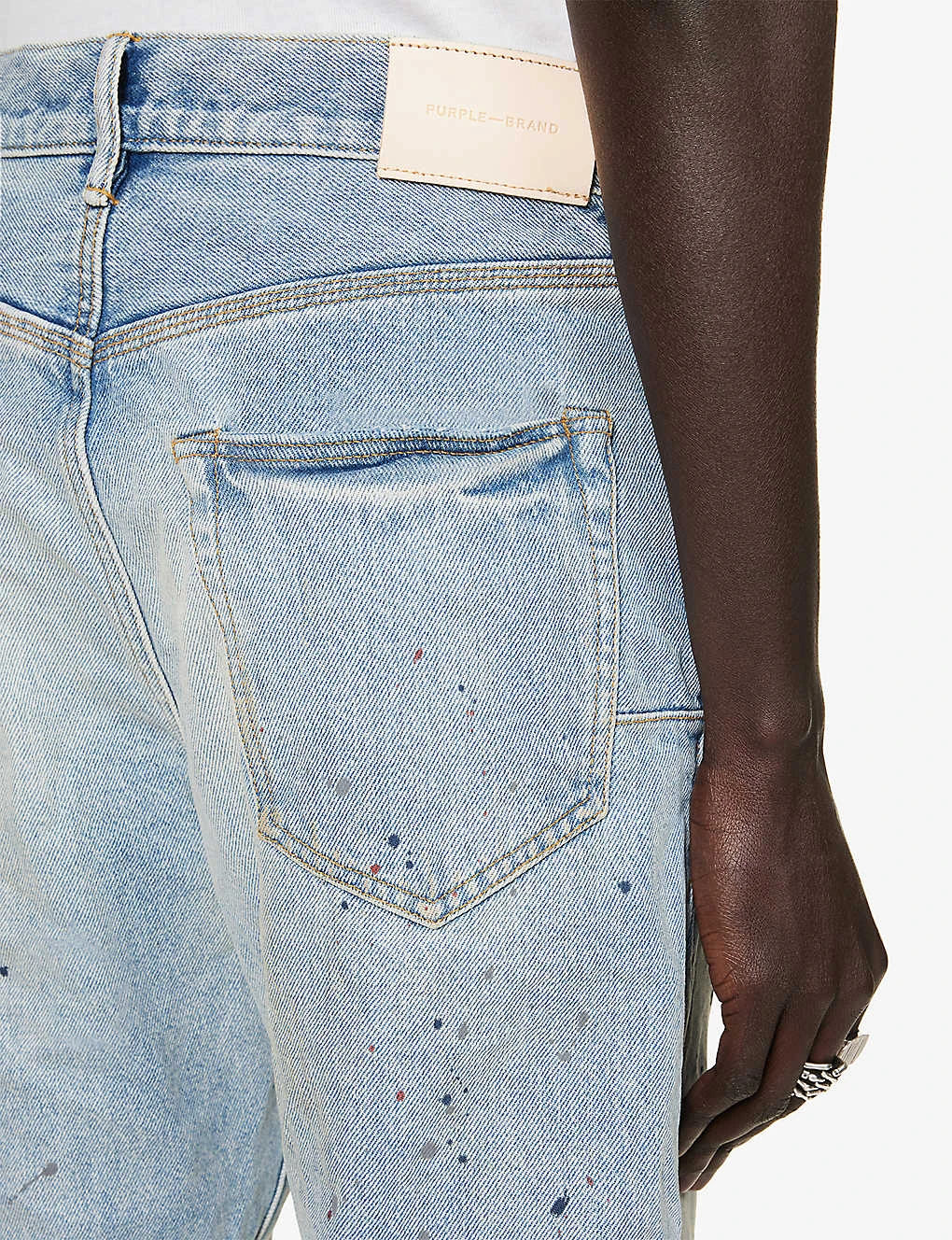 Paint-splattered Straight-leg Regular-fit Denim Jeans 9 Paint-splattered Straight-leg Regular-fit Denim Jeans - Image 7