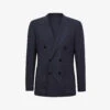 Reiss Admire Double-breasted Textured Stretch Wool-blend Blazer -Selfidges Launches R04168846 AIRFORCEBLUE M