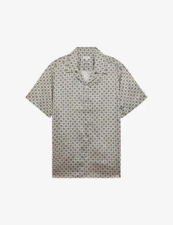 Reiss Pedro Graphic-print Regular-fit Recycled-polyester Shirt