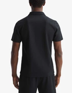 Reiss Floyd Half Zip-fastened Knitted Polo Shirt -Selfidges Launches R04169143 NAVY ALT03