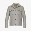 CORNELIANI Brand-plaque Slip-pocket Regular-fit Wool And Cashmere-blend Jacket -Selfidges Launches R04170914 LIGHTGREY M