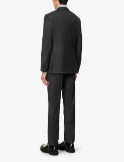 CORNELIANI Super 130s Single-breasted Slim-fit Wool Suit -Selfidges Launches R04170933 MIDGREY ALT03