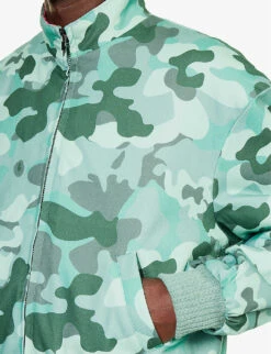 Camo-print Funnel-neck Stretch-cotton Jacket -Selfidges Launches R04173408 CAMO ALT04