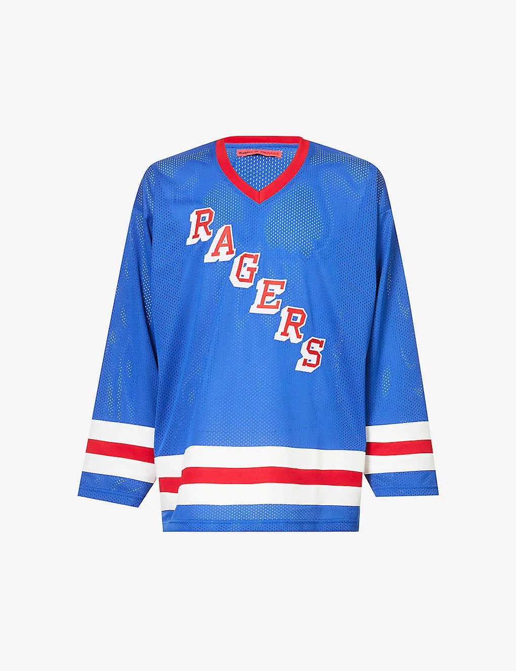 Hockey Striped-trim Mesh Top 3 Hockey Striped-trim Mesh Top