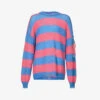Striped Oversized Wool-blend Jumper 1 Striped Oversized Wool-blend Jumper -Selfidges Launches R04173424 PEACH M