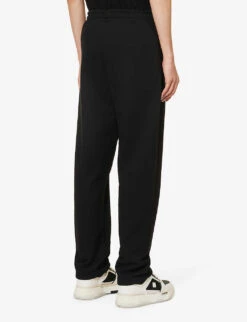 Brand-print Tapered-leg Regular-fit Cotton-jersey Jogging Bottoms -Selfidges Launches R04173427 BLACK ALT03