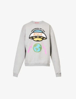 Brand-print Regular-fit Cotton-jersey Sweatshirt