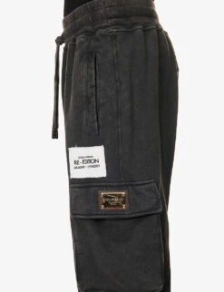 Dolce & Gabbana Brand-patch High-rise Cotton-jersey Jogging Bottoms -Selfidges Launches R04174000 COMBINEDCOLOUR ALT04