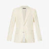Dolce & Gabbana Single-breasted Peak-lapel Regular-fit Linen, Cotton And Silk-blend Blazer -Selfidges Launches R04174028 CREAM M
