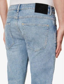 NEUW Lou Brand-patch Slim-fit Stretch-denim Jeans -Selfidges Launches R04174655 MIDINDIGO ALT04