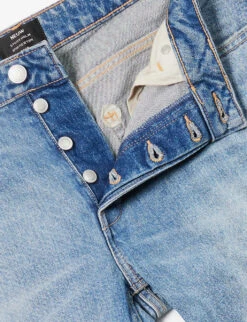 NEUW Lou Brand-patch Slim-fit Stretch-denim Jeans -Selfidges Launches R04174655 MIDINDIGO ALT06