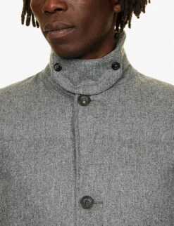 Padded Patch-pocket Regular-fit Woven Gilet -Selfidges Launches R04179743 MEDIUMGREY ALT04