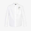 Simone Rocha Floral-embellished Regular-fit Cotton-poplin Shirt -Selfidges Launches R04180773 WHITEIVORYPEARL M